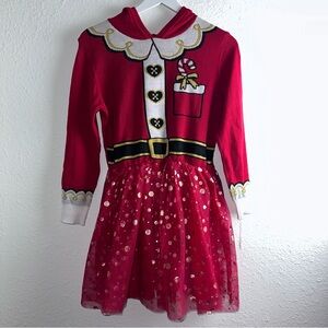 Well Worn Holiday Sweater Red and Gold Holiday Dress